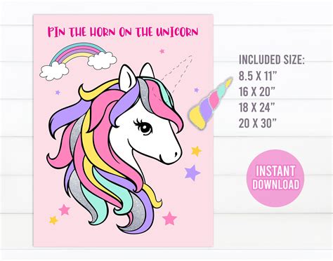 Pin The Unicorn Printable
